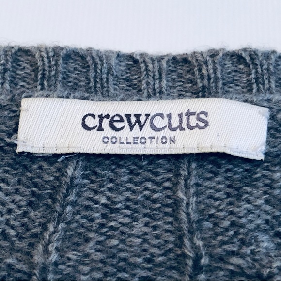Crew Cuts Cable Knit Grey Crew Neck Light Grey Sweater Kids - XL - Picture 3 of 5